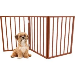 Pet Adobe 3-Panel Freestanding Folding Dog & Cat Gate -Dog Supplies 314950 PT6. AC SS1800 V1626389526