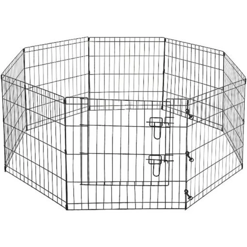 Pet Adobe 8-Panel Folding Metal Dog & Cat Playpen & Door -Dog Supplies 315027 MAIN. AC SS1800 V1626357072