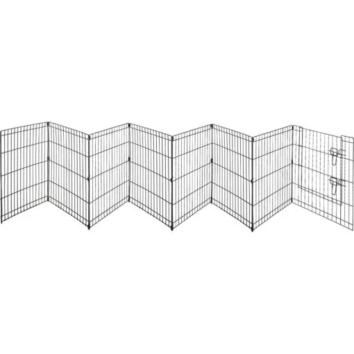 Pet Adobe 8-Panel Folding Metal Dog & Cat Playpen & Door -Dog Supplies 315027 PT1. AC SS1800 V1626396964