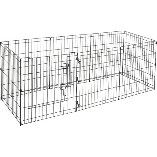 Pet Adobe 8-Panel Folding Metal Dog & Cat Playpen & Door -Dog Supplies 315027 PT4. AC SS1800 V1626388292