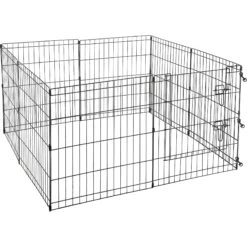 Pet Adobe 8-Panel Folding Metal Dog & Cat Playpen & Door -Dog Supplies 315027 PT5. AC SS1800 V1626393390