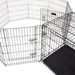 Pet Adobe Folding Puppy Playpen -Dog Supplies 315034 PT3. AC SS1800 V1626394879