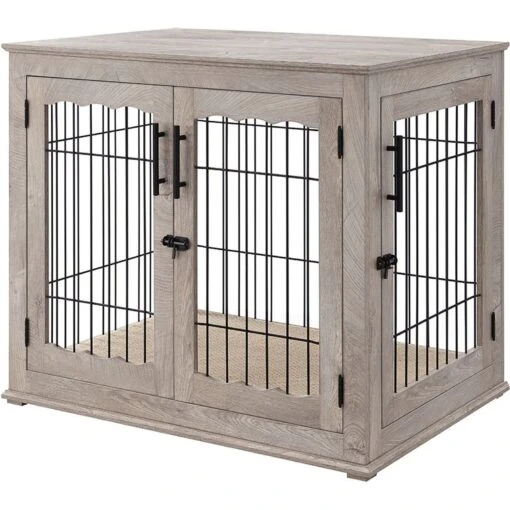 Unipaws Wooden Wire Furniture End Table Dog Crate -Dog Supplies 316166 PT2. AC SS1800 V1664533855