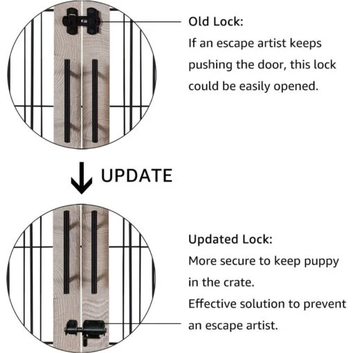 Unipaws Wooden Wire Furniture End Table Dog Crate -Dog Supplies 316166 PT3. AC SS1800 V1664533920