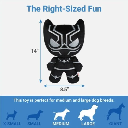 Marvel 's Black Panther Plush Squeaky Dog Toy -Dog Supplies 316396 PT1. AC SS1800 V1645204884