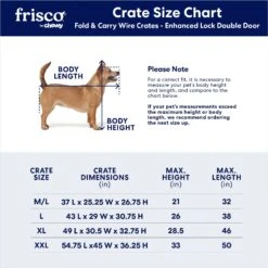 Frisco XX-Large Heavy Duty Enhanced Lock Double Door Wire Dog Crate, Fold & Carry Wire Dog Crate & Mat Kit, 54" -Dog Supplies 318116 PT2. AC SS1800 V1634322381