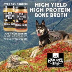 Nature's Diet Original Blend Chicken Bone Broth Dry Dog & Cat Food Topping, 16-oz Jar -Dog Supplies 318137 PT4. AC SS1800 V1628807794