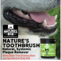 Nature's Diet Toothbrush Systemic Plaque Remover Dry Dog Food Topping, 14.8-oz Jar -Dog Supplies 318153 PT5. AC SS1800 V1628805107