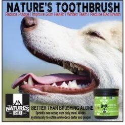 Nature's Diet Toothbrush Systemic Plaque Remover Dry Dog Food Topping, 14.8-oz Jar -Dog Supplies 318153 PT7. AC SS1800 V1628804167