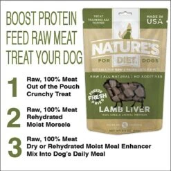 Nature's Diet Lamb Liver Raw Freeze-Dried Dog Treats, 3.5-oz Pouch -Dog Supplies 318161 PT3. AC SS1800 V1628807486