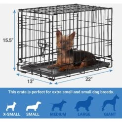 Frisco Eyelash Orthopedic Dog Crate Mat & Frisco Fold & Carry Single Door Collapsible Wire Dog Crate -Dog Supplies 319010 PT6. AC SS1800 V1631628701