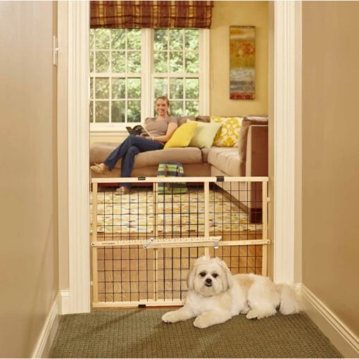 MyPet Wire Mesh Dog Gate, 42-in, Wood -Dog Supplies 319739 MAIN. AC SS1800 V1667329367