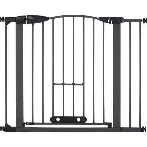 MyPet Wide Deco EasyPass Pet Gate, 30" High - Graphite -Dog Supplies 319743 PT1. AC SS1800 V1635738705