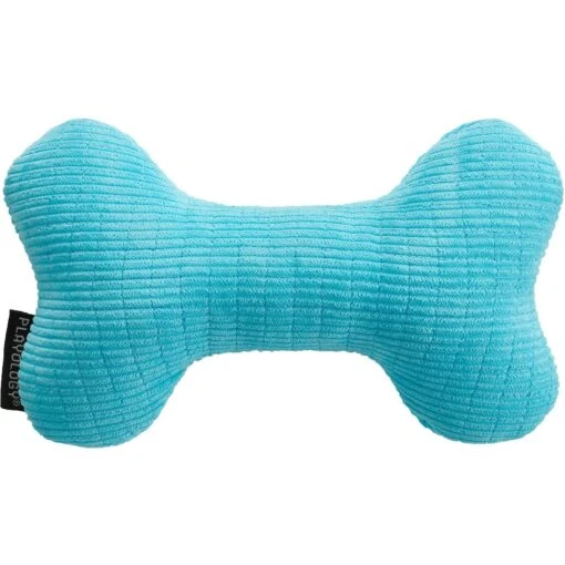 Playology All Natural Peanut Butter Scented Plush Squeaky Bone Dog Toy -Dog Supplies 321855 PT1. AC SS1800 V1629239843