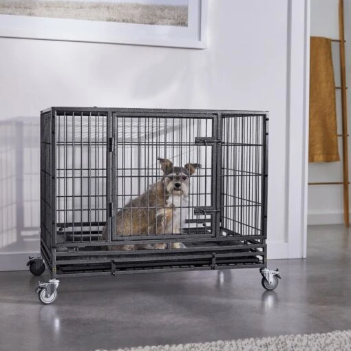 Frisco Ultimate Lightweight Heavy Duty Foldable & Stackable Steel Metal Single Door Dog Crate -Dog Supplies 326416 MAIN. AC SS1800 V1644257833