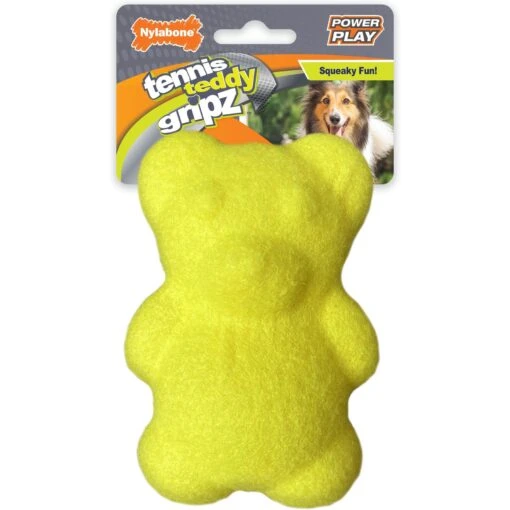 Nylabone Power Play Tennis Teddy Gripz Dog Toy -Dog Supplies 329495 MAIN. AC SS1800 V1685642413