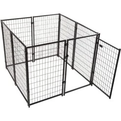 Coziwow By Jaxpety 47-in Metal Outdoor Dog Kennel Playpen, Black, 4.9 X 4.9 X 3.9 -ft -Dog Supplies 330941 PT3. AC SS1800 V1668901545