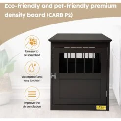 Coziwow By Jaxpety Single Door Furniture Style Wooden Dog Crate & End Table, Brown -Dog Supplies 330960 PT7. AC SS1800 V1669919727