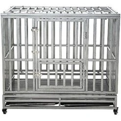 SMONTER Heavy Duty I Shape Dog Crate, Silver -Dog Supplies 331300 PT2. AC SS1800 V1634077285