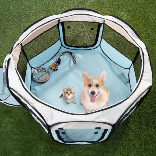 Pet Adobe Portable Pop-Up Dog Play Pen -Dog Supplies 345058 MAIN. AC SS1800 V1637284930