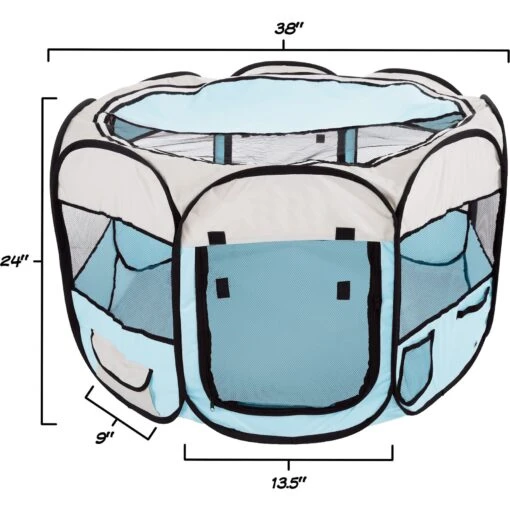 Pet Adobe Portable Pop-Up Dog Play Pen -Dog Supplies 345058 PT2. AC SS1800 V1637286763