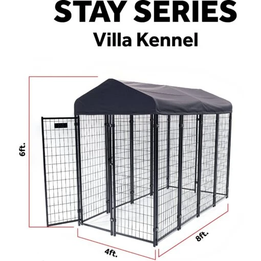 Lucky Dog STAY Series Villa Dog Kennel -Dog Supplies 346630 PT2. AC SS1800 V1642717309