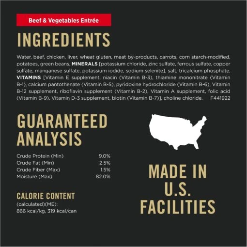 Purina Pro Plan Complete Essentials Variety Pack Beef & Vegetable & Chicken & Vegetable Entrée Slices In Gravy Wet Dog Food, 13-oz Can, Case Of 12 -Dog Supplies 352989 PT6. AC SS1800 V1671815173