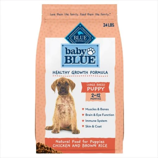 Blue Buffalo Baby Blue Large Breed Healthy Growth Formula Natural Chicken & Brown Rice Recipe Puppy Dry Food, 24-lb Bag -Dog Supplies 354132 MAIN. AC SS1800 V1646090197