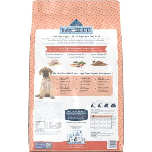 Blue Buffalo Baby Blue Large Breed Healthy Growth Formula Natural Chicken & Brown Rice Recipe Puppy Dry Food, 24-lb Bag -Dog Supplies 354132 PT1. AC SS1800 V1646092033