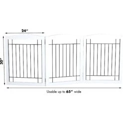 Pawland Freestanding Foldable Wire Dog Gate -Dog Supplies 356195 PT3. AC SS1800 V1641616423