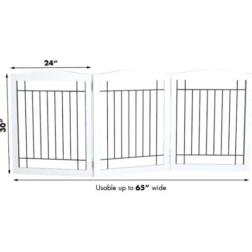 Pawland Freestanding Foldable Wire Dog Gate -Dog Supplies 356195 PT3. AC SS1800 V1641616423