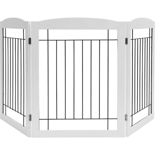 Pawland Freestanding Foldable Wire Dog Gate -Dog Supplies 356195 PT4. AC SS1800 V1641603736