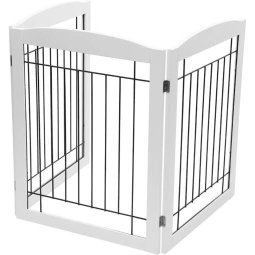 Pawland Freestanding Foldable Wire Dog Gate -Dog Supplies 356195 PT5. AC SS1800 V1641607912