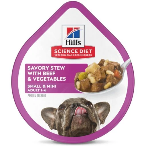 Hill's Science Diet Adult 7+ Small & Mini Savory Chicken & Vegetable Stew Dog Food Trays & Hill's Science Diet Adult Small Mini Savory Stew Beef & Vegetable Wet Dog Food Trays -Dog Supplies 356850 PT1. AC SS1800 V1692826196