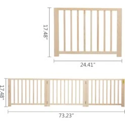 Coziwow By Jaxpety 3 Panel Freestanding Dog Gate -Dog Supplies 357318 PT5. AC SS1800 V1665526500