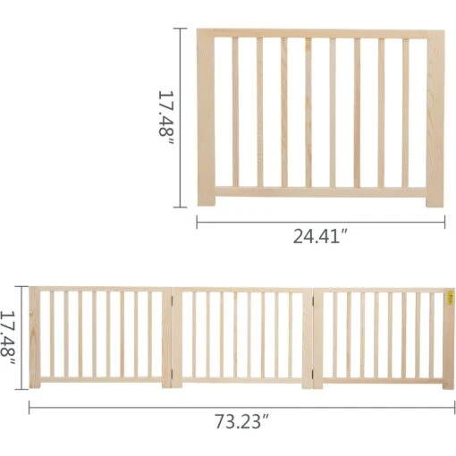 Coziwow By Jaxpety 3 Panel Freestanding Dog Gate -Dog Supplies 357318 PT5. AC SS1800 V1665526500