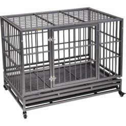 Coziwow By Jaxpety Heavy Duty Dog Crate With Double Door Removable Pan & Caster -Dog Supplies 357325 PT3. AC SS1800 V1670425793