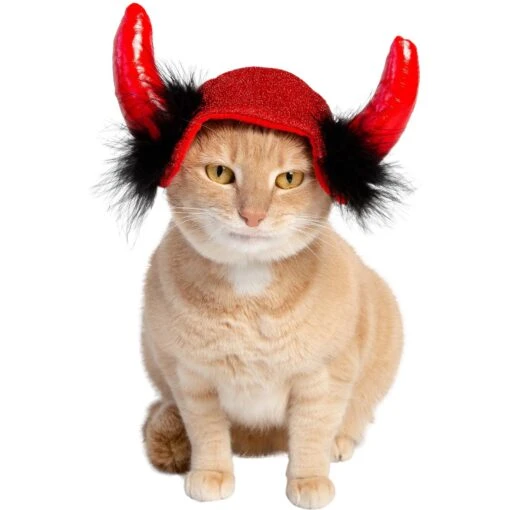 Pet Krewe Cat Devil Red Hat Dog Costume, One Size -Dog Supplies 361138 MAIN. AC SS1800 V1648073515