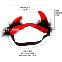 Pet Krewe Cat Devil Red Hat Dog Costume, One Size -Dog Supplies 361138 PT5. AC SS1800 V1648076837