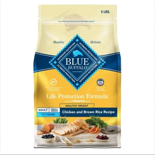 Blue Buffalo Life Protection Formula Small Breed Healthy Weight Adult Chicken & Brown Rice Recipe Dry Dog Food -Dog Supplies 361629 MAIN. AC SS1800 V1704319832