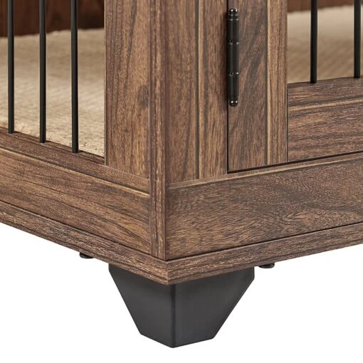 Unipaws Wooden Wire Furniture End Table Dog Crate, Walnut -Dog Supplies 361903 PT5. AC SS1800 V1650010627