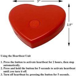 Pet Fit For Life Calming Dog Heartbeat Unit, Red, Small -Dog Supplies 363335 PT2. AC SS1800 V1642775793