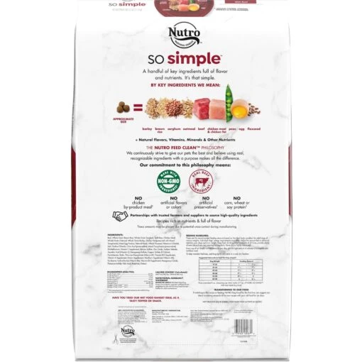 Nutro SO SIMPLE Adult Beef & Rice Recipe Natural Dry Dog Food -Dog Supplies 366852 PT1. AC SS1800 V1702666794