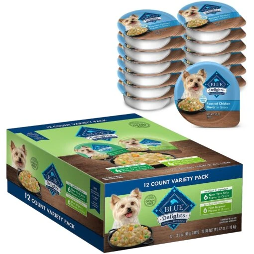 Blue Buffalo Divine Delights Gravy Variety Pack Filet Mignon & NY Strip Flavor Dog Food Trays & Blue Buffalo Divine Delights Roasted Chicken Flavor Hearty Gravy Dog Food Trays -Dog Supplies 367546 MAIN. AC SS1800 V1645745185