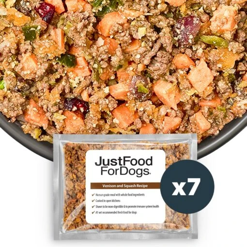 JustFoodForDogs Venison & Squash Recipe Frozen Human-Grade Fresh Dog Food -Dog Supplies 368105 MAIN. AC SS1800 V1696967328