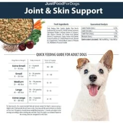 JustFoodForDogs PantryFresh Joint & Skin Support Recipe Fresh Dog Food, 12.5-oz Pouch, Case Of 12 -Dog Supplies 368143 PT7. AC SS1800 V1665174054