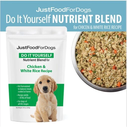 JustFoodForDogs DoItYourself Chicken & White Rice Recipe Fresh Dog Food Recipe & Nutrient Blend -Dog Supplies 368151 MAIN. AC SS1800 V1666386200