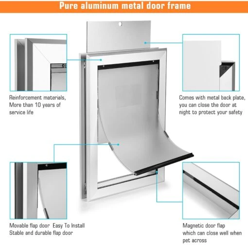 Ownpets Weatherproof Aluminum Dog Door -Dog Supplies 370243 PT2. AC SS1800 V1646087820