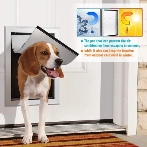 Ownpets Weatherproof Aluminum Dog Door -Dog Supplies 370243 PT3. AC SS1800 V1646076089