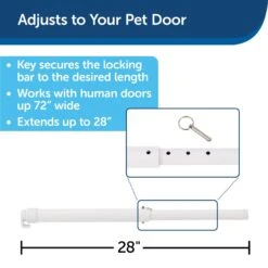 PetSafe Sliding Glass Dog & Cat Door Security Bar, One Size, White -Dog Supplies 370784 PT3. AC SS1800 V1700155257